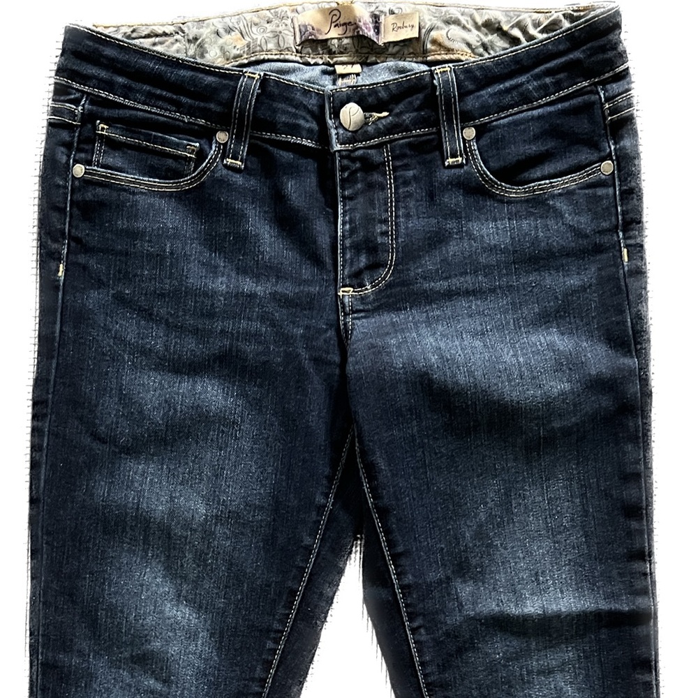 Paige Roxbury Dark Wash Capri Jeans, Size 27